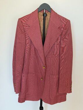 Vintage Pink Oversized Single Button Blazer Women's